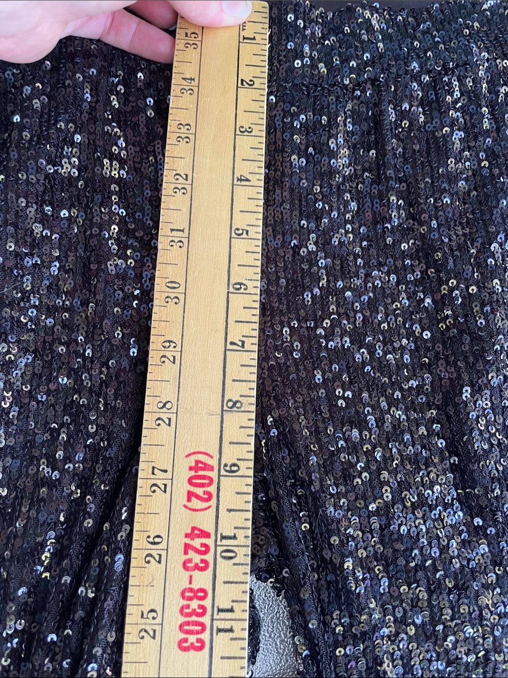 Cable & Gauge Black Sequin Trousers - Picture 8 of 10